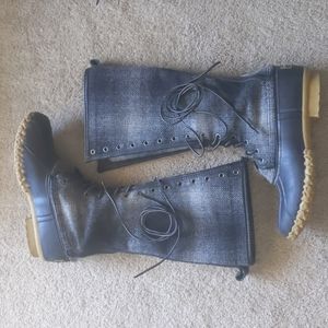 Discontinued L.L. Bean Signature 16" Plaid Duck Boot